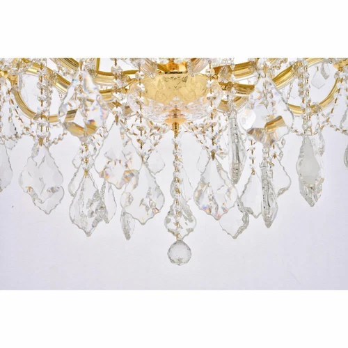 Large Crystal Chandelier Gold Entryway Foyer Dining Room 36 Light Fixture 64 in - Picture 9 of 9