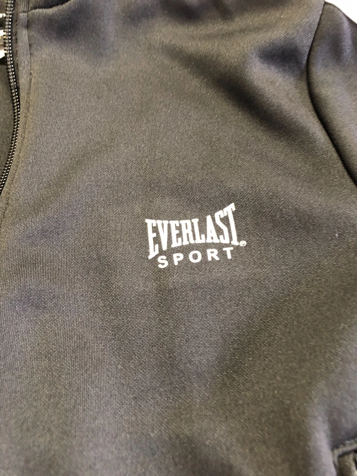 Everlast Track Jacket Kids Boy's Medium (8) Black Full Zip Sporty Casual Knit - Image 3 of 4