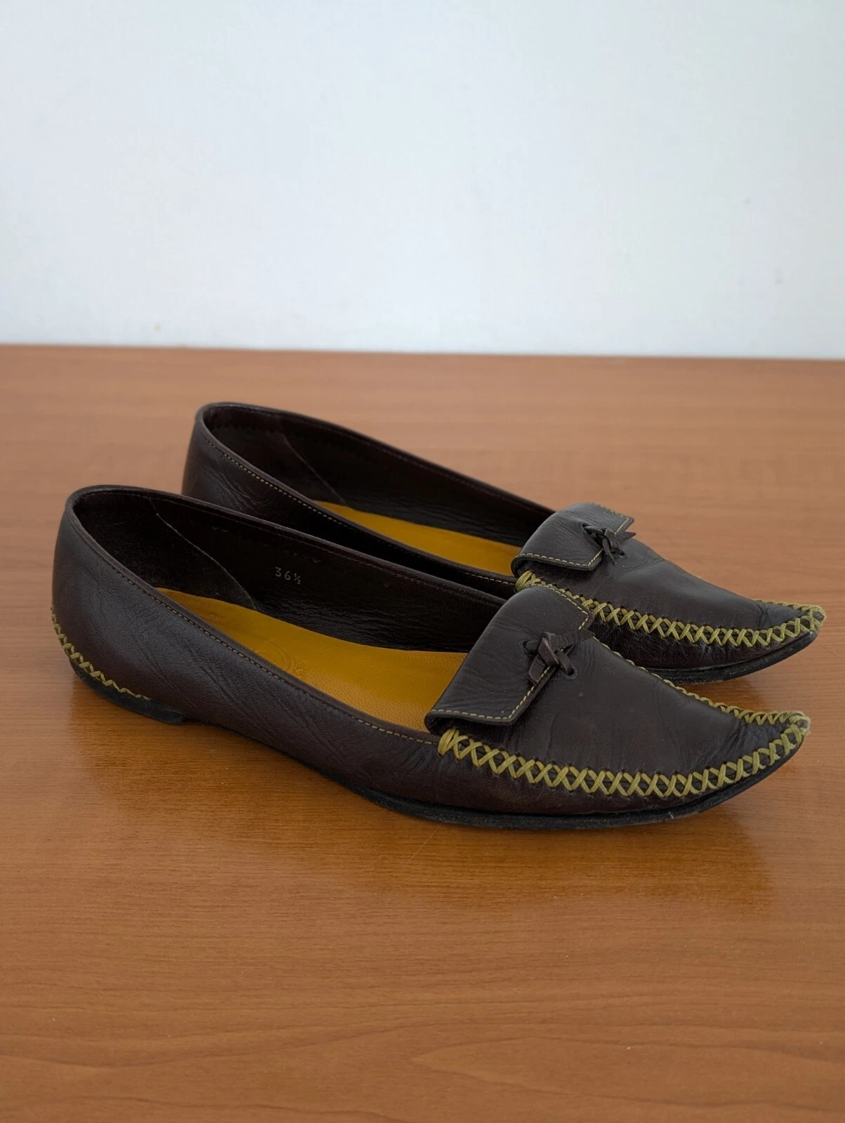 TOD’S TOD'S Brown Leather Ballet Flats Size EU 36.5