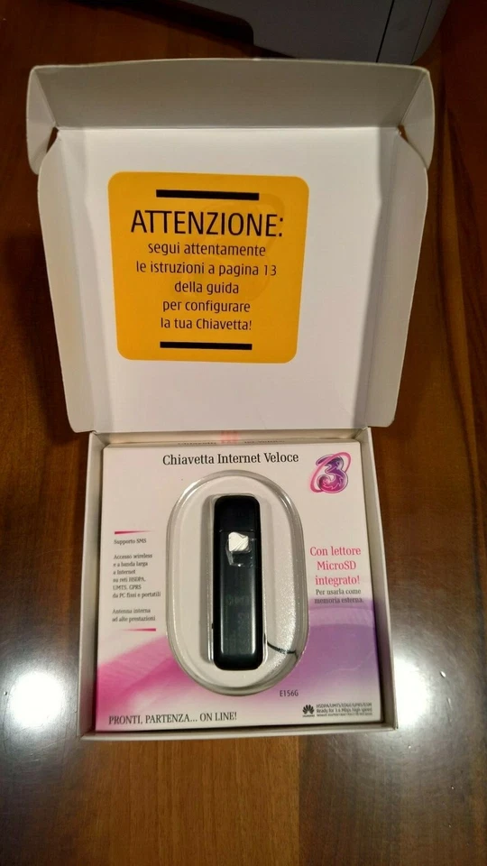 INTERNET KEY CHIAVETTA VELOCE 3 USB MODEM SIM HUAWEI MOBILE HUAWEI E156g  - Immagine 2 di 3