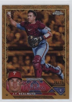 2023 Topps Gilded Collection Gold Wave Refractor 71/75 JT Realmuto #13 1b14