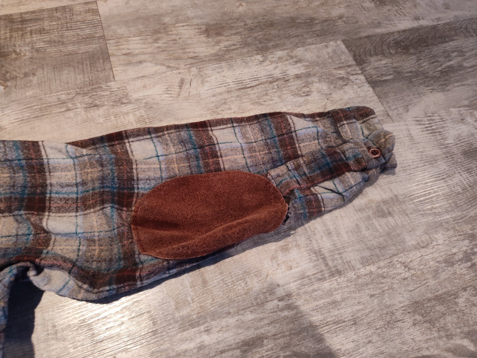 Vintage Pendleton Plaid Button Up Wool Leather Bo… - image 15