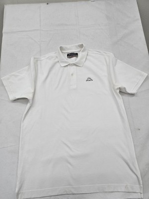 Kappa Mens Polo Shirt White Cotton Large Short Sleeve Button
