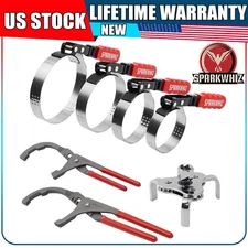 SPARKWHIZ 7 Pack Adjustable Oil Filter Wrench Set Oil Filter Removal Tool 4 Size
