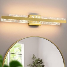 Modern Bathroom Vanity Light: Brushed Gold 32-inch 28W Dimmable LED 3000k