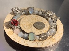Natural Aquamarine  Gemstone Bracelet/ balance/ Fish/ Water
