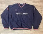VTG 1990s NEW ENGLAND REVOLUTION MLS SOCCER PULLOVER JACKET REEBOK LARGE