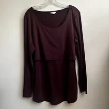Kindred Bravely Mulberry Purple Long Sleeve Women’s Nursing Top Size XXL Pumping