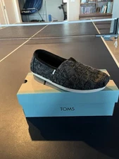 Tom’s Alpargata Black Cable Knit