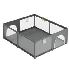 Laufgitter Laufstall Baby Bettschutzgitter Krabbelgitter Babyabsperrgitter Grau