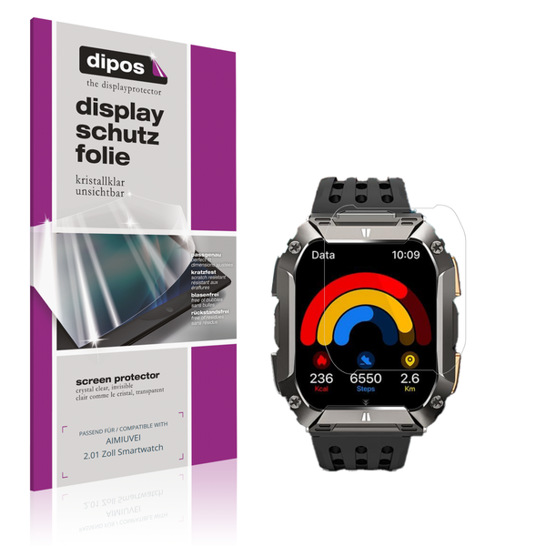 6X Schutzfolie Klar FüR Aimiuvei 2.01 Zoll Smartwatch Displayschutzfolie Folie-image