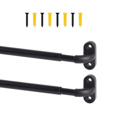 TYRON 2 Pack Sash Curtain Rod Adjustable 18-30 Inch 3/8 In. Diameter French D...