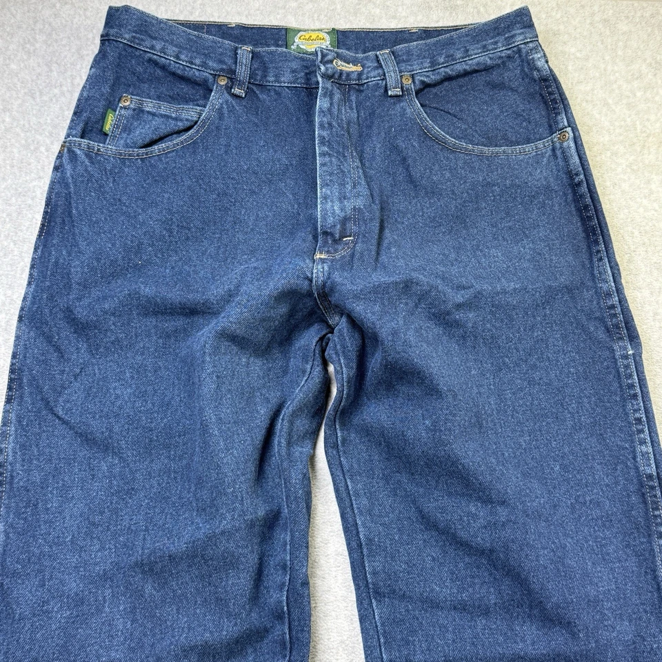 Cabela's Jeans Mens 36x32 Blue Straight 100% Cotton Outdoor Gear 905099D - Image 2 of 4