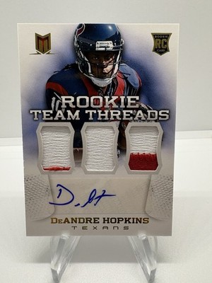 2013 Panini Momentum Rookie Team Threads DeAndre Hopkins #3 /15 READ 