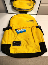 Cookies Smell Proof Yellow/Black Medium Backpack Canvas Polyester Padded Pockets