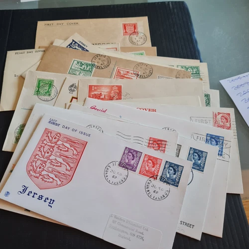 JERSEY 1941 TO 1969 18  FIRST DAY COVERS
