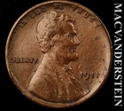 1911-D Lincoln Wheat Cent - Scarce  Extra Fine  Semi-key  Better Date  #K1067