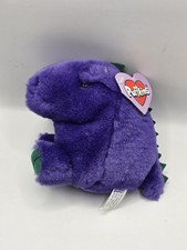 Puffkins Collection Danny Purple Dinosaur Swibco 1994 VTG 90s plush 6" Animal