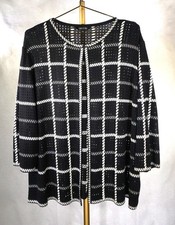 MISOOK PLAID BLACK AND WHITE JACKET SZ XL