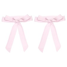 2 Pcs Satin Sash Belt Wedding Party Bridal Scarf Waist Belts Bright Pink