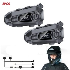 2PCS Waterproof Motorcycle Helmet Headset Wireless Bluetooth Headphone Speaker