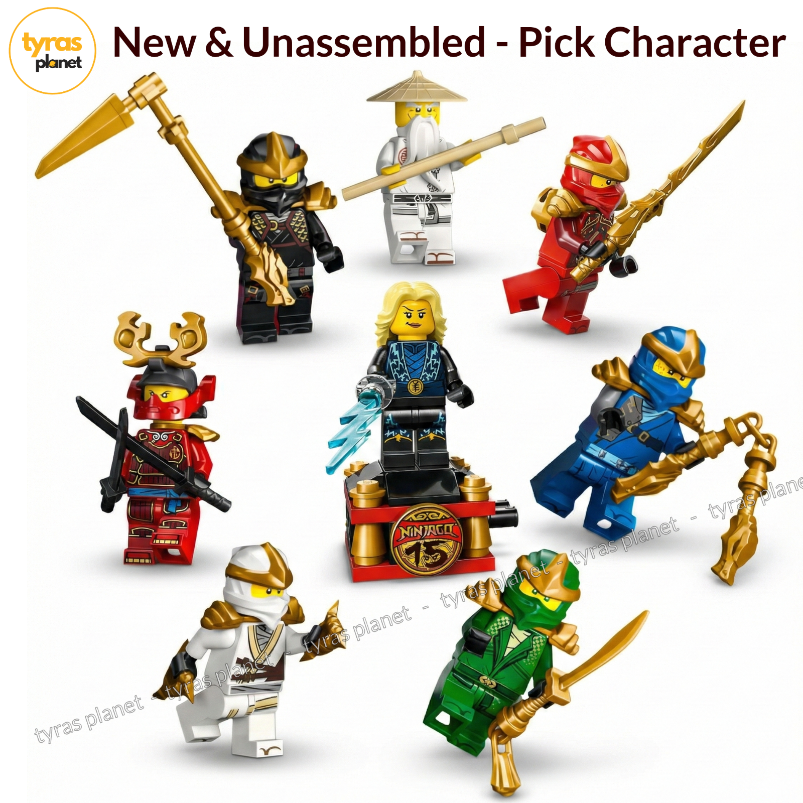 LEGO 71866 NINJAGO Minifigure Kai Jay Cole Zane Lloyd Wu Nya Master of Lightning