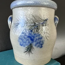 Rowe Pottery Works Crock Stoneware Ironware Handmade 25 Years Handles 2000