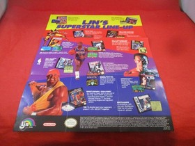 T2: Judgment Day Terminator 2 Nintendo NES Foldable LJN Promo Poster Insert ONLY