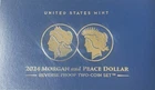 2024 S MORGAN and PEACE REVERSE PROOF SILVER DOLLARS 2-COIN SET with OGP And COA