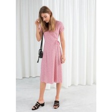 & Other Stories Floral Printed Midi Dress Romantic Dainty Summer Sundress 0 NEW