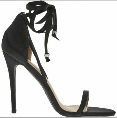 satin wrap heels