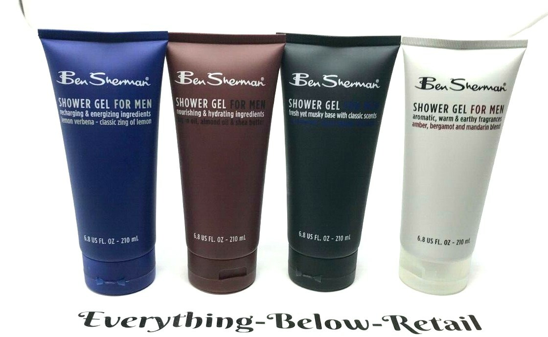 Ben Sherman Shower Gel For Men Variety 4pack 6.8 Fl. Oz. New Free