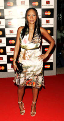 Terri Walker arrives for the Mastercard MOBO Awards 2003 at Royal - Old Photo