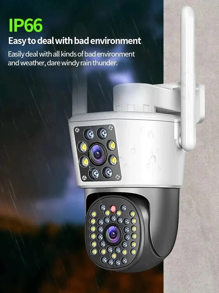 TELECAMERA WIFI DA INTERNO ED ESTERNO 6MP CON DOPPIA LENTE IP66 ZOOM E SENSORE - Immagine 4 di 4