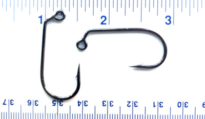 100 GT 32786 1X Strength Black Nickel 60 Degree Round Bend Jig Hooks size 1/0