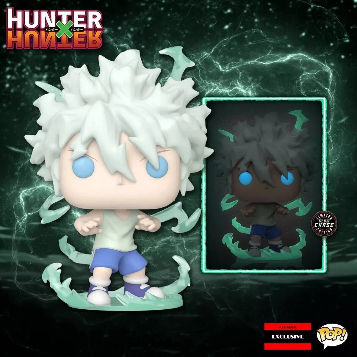 Killua Neon, hunter hunter, hunter x hunter, simple, HD phone