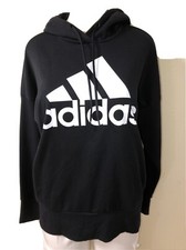 Womens Adidas Hoodie Sweatshirt Large Black White NWT 60