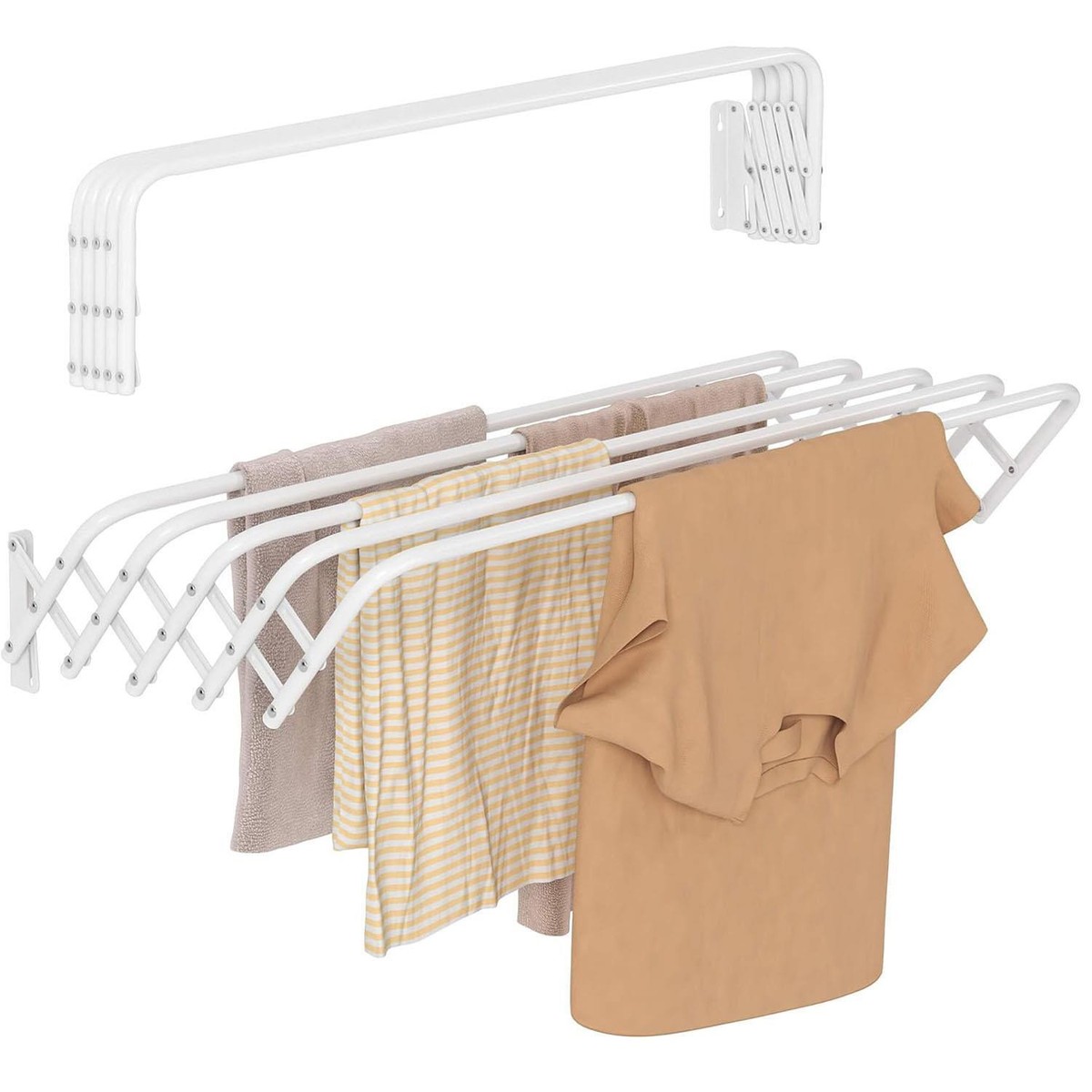 60cm Clothes Dryer Wall Mounted Extendible Drying Rack Towel