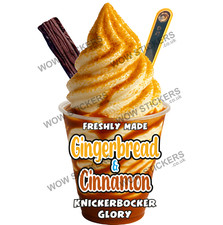 Eiswagen Aufkleber Lebkuchen & Zimt Knickerbocker Glory KBG Whippy