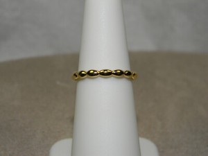 Authentic Stackable Expressions Gold Plated Sterling Silver Ring Band Size 5