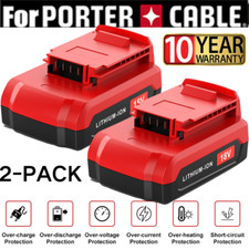 2Pack 18V Lithium Ion Battery for Porter Cable 18 Volt PC18B PC18BL PC18BLX Tool