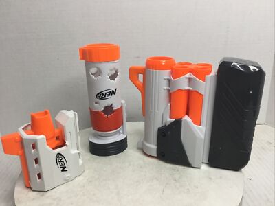 Lot Of 3 Nerf Barrels Parts NStrike Elite Modulus Tri Strike Mega Attachment Mix