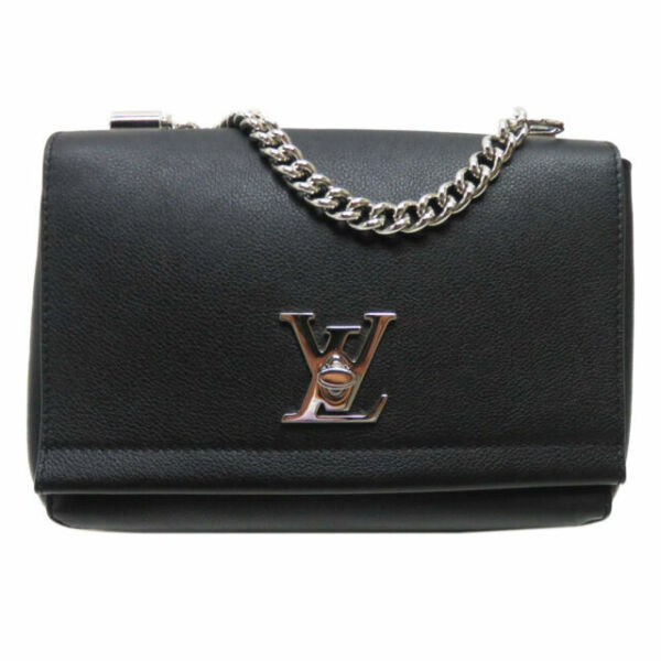 Louis Vuitton Flap Lockme II BB Noir Black in Calfskin with Silver-tone - US
