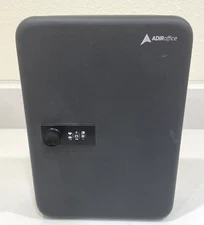 AdirOffice Key Safe Metal Cabinet Black Combination Lock 36 Key Hooks 10"x7"