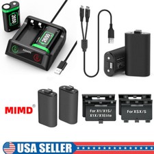 For XBOX ONE Controller Play Dual Charging Dock 2x Rechargeable Battery Pack USA