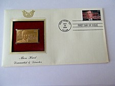 #3882  US FDC Stamps Scott 22K Gold Plated MOSS HART