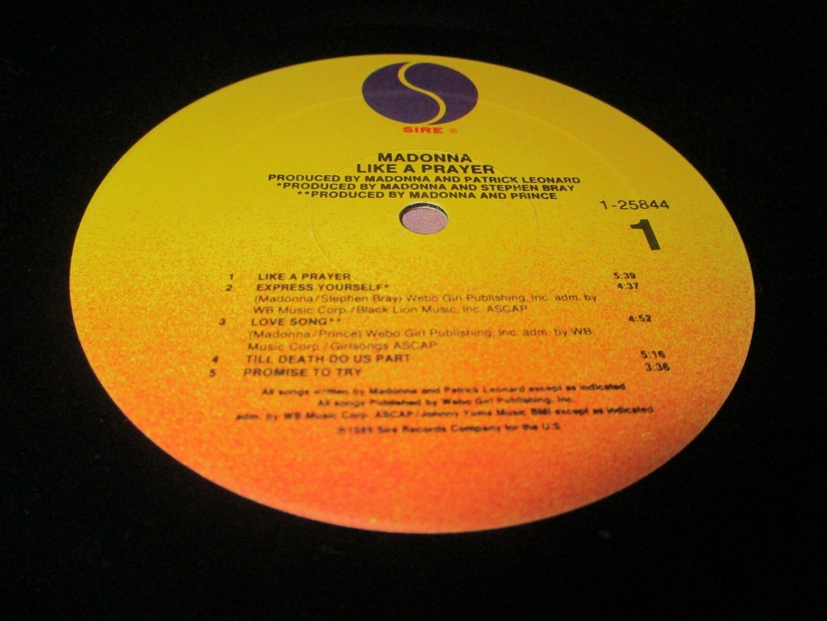 ワールドワイドLP Madonna Like A Prayer RCV525844 Sire /00260 Madonna - Like A Prayer (1989) - New LP Record 2020 Sire
