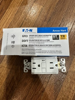 Eaton Arrow Hart 20A GFCI Ground Fault Circuit Interrupter -White- #TRSGF20W