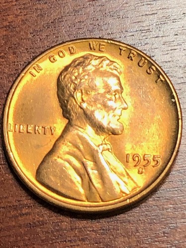 Error 1955 S Wheat Penny, GEM/BU Red, 2 Die Breaks On Wheat Stocks, Both Side - Picture 5 of 10