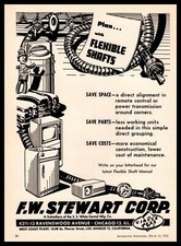 1955 F. W. Stewart Corp. Chicago "Circle Ess" Flexible Shafts Cartoon Print Ad